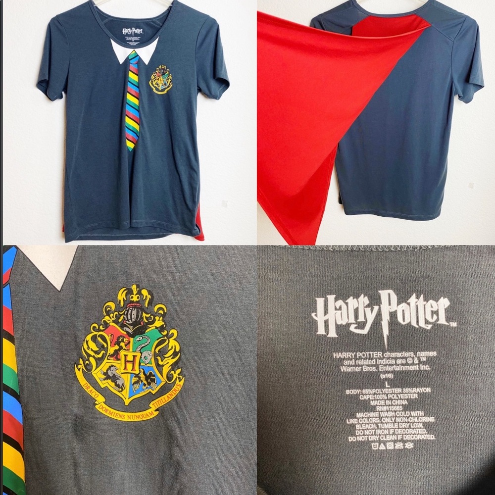 HARRY POTTER T-Shirt with Cape Size L - Picture 1 of 6